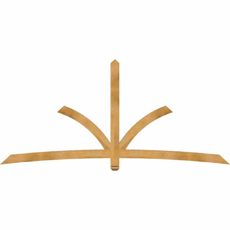 Ekena Millwork Davenport Rough Sawn Timber Gable Bracket, Western Red Cedar, 108"W x 49"H x 2"D x 4"F, 11/12 Pitch GBW108X49X0204DAV00RWR